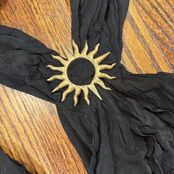 FARM Rio Black Long Sleeve Cut Out Maxi Dress - Picture 7 of 7